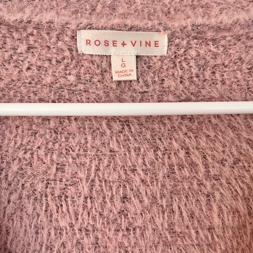 Women's Pink Cardigan Sweater - Picture 6 of 11